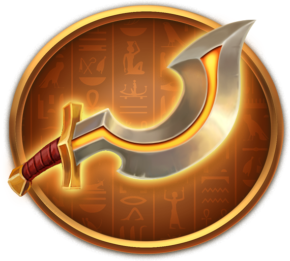 戰神賽特II覺醒之力｜金色彎刃戰刀符號圖示